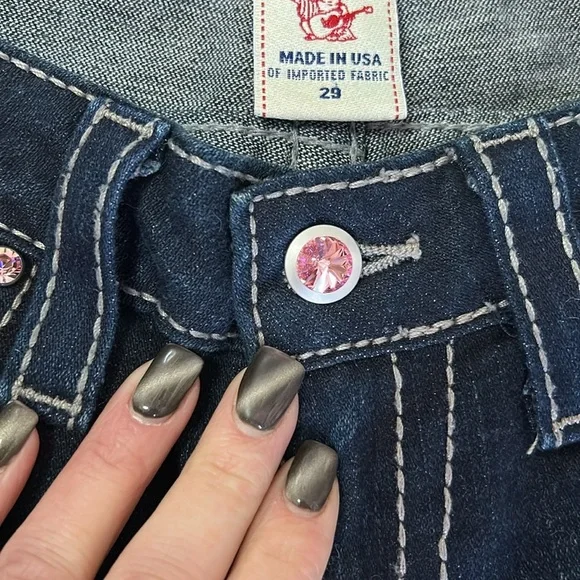 True Religion Dark Blue Flare Jeans - Picture 12 of 12